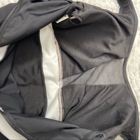 NEW Black White Mesh One Piece Swimsuit Small - Picture 8 of 12